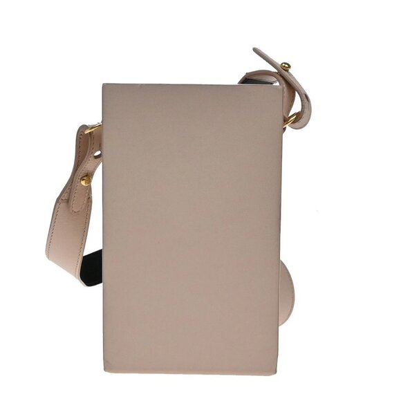 FENDI Logo Vertical Box Shoulder Bag Leather Pink GHW Italy 13RF862 - Picture 3 of 16